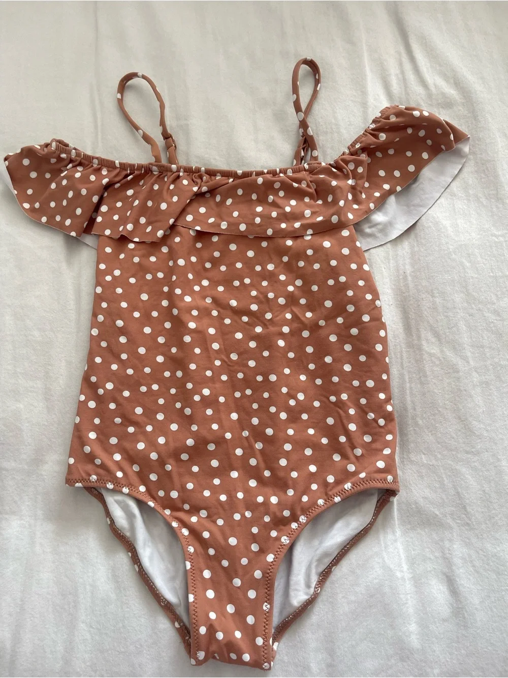 Zara Kids Polka Dot Ruffle One-Piece swimsuit